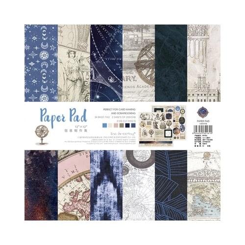 12 inch The Starry Sky 26 sheets Scrapbook Paper Pack For DIY Gift Wrapping card making background Home Deco Craft