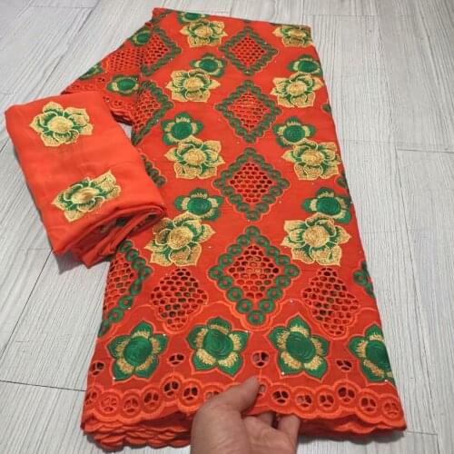 Hollow Out Swiss Voile Lace In Switzerland High Quality African Dry Lace Fabric 100% Punch Holes Cotton Lace For Party 5 Yards