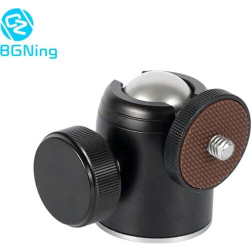 CNC Metal 360Degree Mini Tripod Head Gimbal Monopod for Mirrorless Digital Camera Ball Head Stand Adapter 1/4 Screw Thread Mount