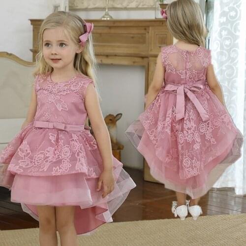 Flower Girl Dresses for Weddings Kids Elegant Baby Girls Dress Ball Gowns Baby Tulle Dress Pink Gown Princess Dress Girl