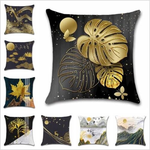 Plants leaves decorative painting Cushion Cover Decor chair Home sofa coffee shop seat friend kids bedroom gift pillowcase