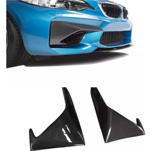 For BMW F87 M2 Bat-Styling Carbon Fiber Air Vent Fender Trim Upper Bumper Splitter Front Lip Canard Car Styling 2016 2017 2018