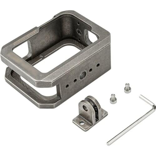 For GoPro Hero 8 Camera Aluminum Alloy Frame Protective Cover Vertical Horizontal Camera Cage with Cold Shoe Accessories