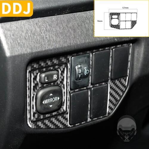 For Toyota Prius Carbon Fiber Interior Sticker 2009-2015 XW30 ZVW30 ZVW35 Mirror Control Headlight Switch Trim Car Accessories