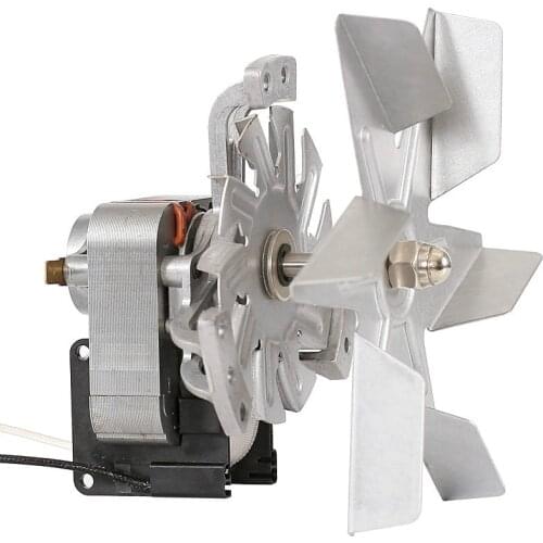 220VAC Oven Fan Motor Shaded Pole Motor Auger Fuel Feed Motor for Wood-burning Stove Fireplace With Stainless Steel Fan Blades