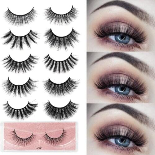 Thick False Eyelashes 1 Pair Makeup Set for Eyelash Extension Reusable Beauty Tools Soft Wispy Imitation Mink False Eyelashes
