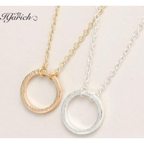 Hfarich Simple Circle Round Choker Chain Necklace Women Fashion Christmas Necklaces Jewelry Gift For Mother Sister Friend