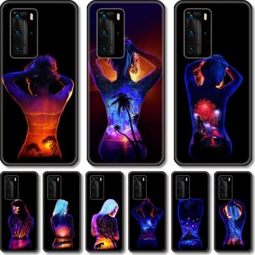 Creative Phone Case For Huawei Honor 20 10 9 8 N Pro Lite A C RU black cell shell