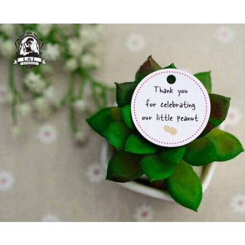200 pcs 3.5cm round kraft/white paper label thank you tags Holiday label product label gift tags Label customization