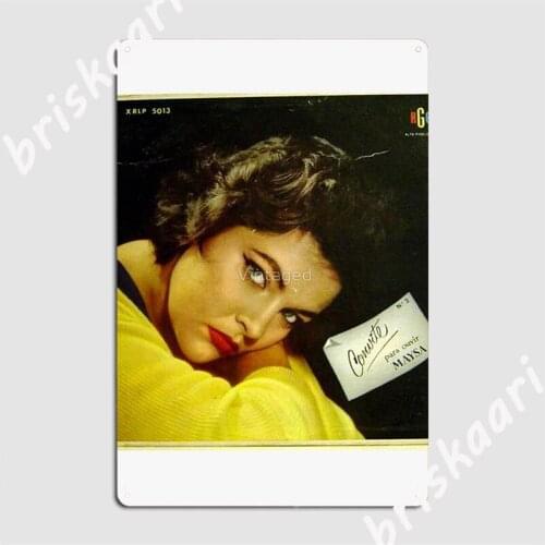 Maysa Lp, Beautiful 1958 Female Face Metal Signs Decoration Wall Club Home Plates Tin sign Posters