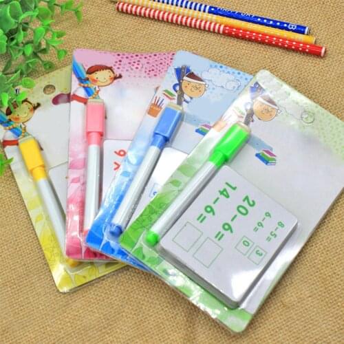 Reusable Mathematics Card Teaching Resouce With Erasable Pen Children Educational Math Calculate Toy Kids Stationery Gifts