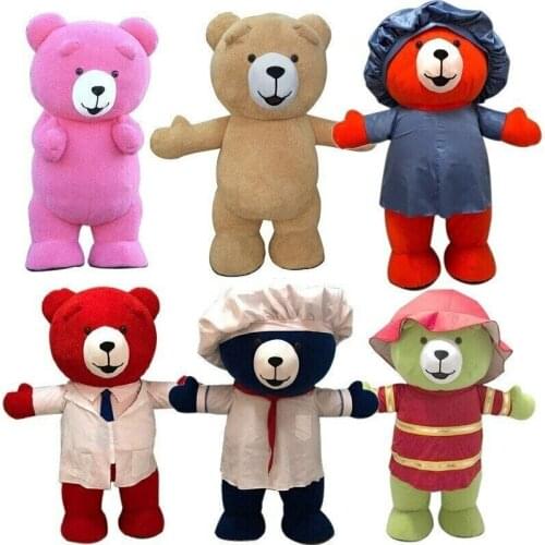 Inflatable Teddy Bear Mascot Costume Large Size 2m Role-Playing Party Game Dress Christmas Fursuit Outfit Carnival Halloween Ad