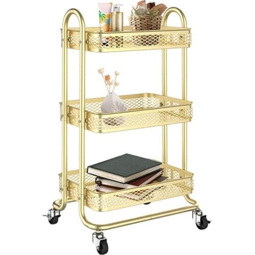 Floor Multi-storey Shelving Trolley Kitchen Mobile Storage Rack