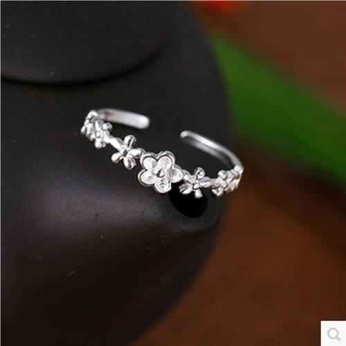 Charming Flowers Finger Ring for Women Vintage Boho Knuckle Party Rings Punk Jewelry Gifts for Girls