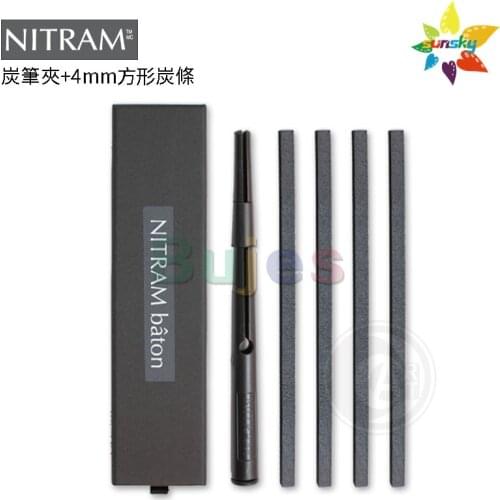 Original Canada Nitram 700329 Sketching charcoal bar Drawing charcoal bar Extension penholder set Professional Art supplies