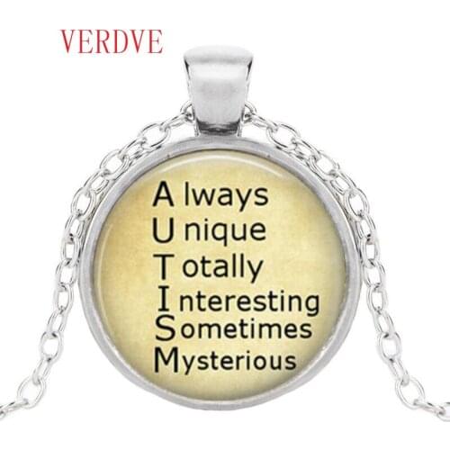 Autism Definition Necklace Autism Awareness Necklace Autistic Necklace Humans Full of Life and Love Jewelry Necklace