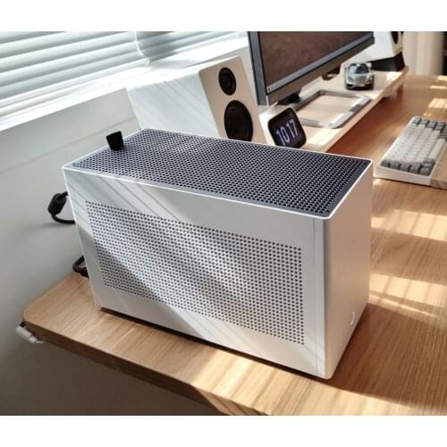 PC All Aluminum Open Case Mini A4 Computer Test Bench Vertical Personalized Chassi Compatible ITX Motherboard Water Cooling