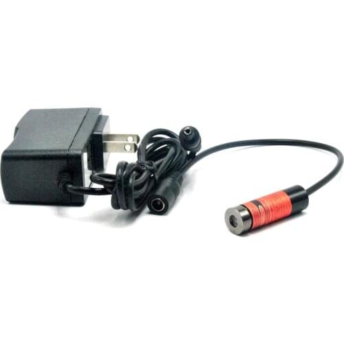 Industrial 650nm 5mw Focusable Red Laser Dot Line Cross Diode Module w/AC Adapter 13x42mm