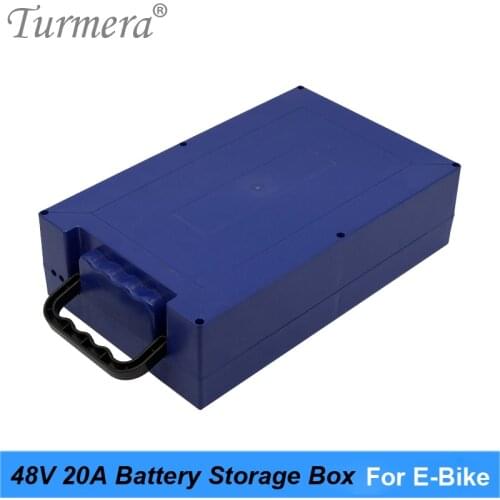 Turmera 48V 20Ah Electric Bike Empty Battery Storage Box with Handheld for 3.7V 18650 lithium or 3.2V 32700 Lifepo4 Battery Use