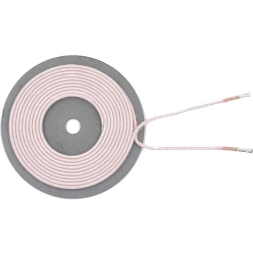 Taidacent 5PCS 50mm 23uh Coil Iron Core Inductor with Magnetic Plates High Power Antimagnetic Wireless Charging Coil Coils