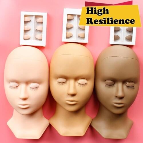 Lash Training Head Mannequin With Removable Replacement Eyelids Kit Grafting Eyelash Extension Pratice Tools Supplies Free Ship