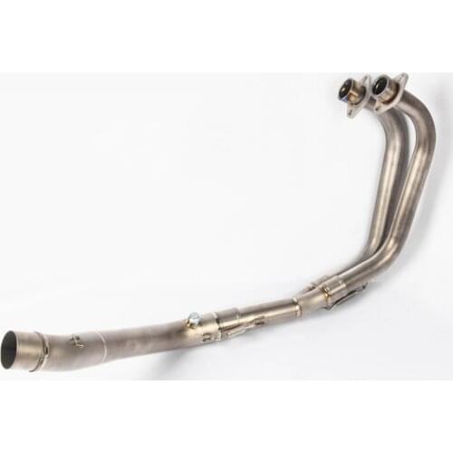 Slip On Motorcycle Exhaust Front Connect Pipe Titanium Alloy Exhaust System For Yamaha R25 R3 Until 2021 All Year