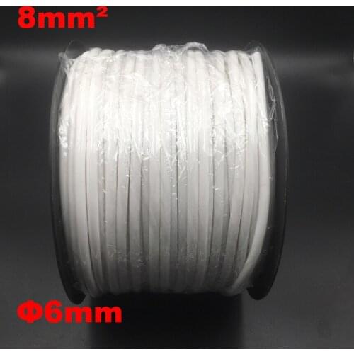 1roll 8mm2 PVC 6mm ID White Handwriting Ferrule Printing Machine Number Plum Tube Wire Sleeve Blank Cable Marker