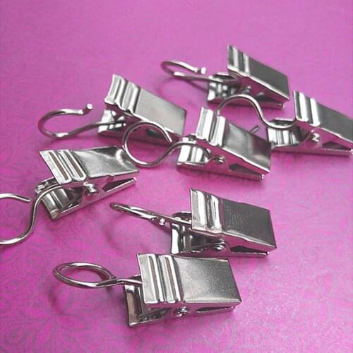 10Pcs/Set Sturdy and Durable Window Curtain Hook Clips Home Window Accessories Solid Iron Drapery Hook