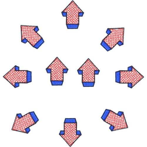 10PCS Arrow Stripe Embroidery Patches for Clothing Shoes Sew on Patch for DIY Craft Iron on Transfer Applique Patch for Clothes