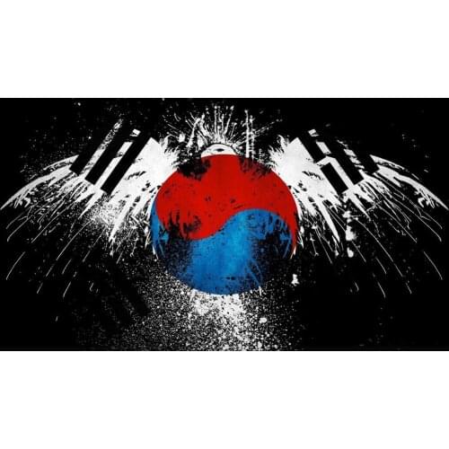 150x90cm korea Flag with bird banner