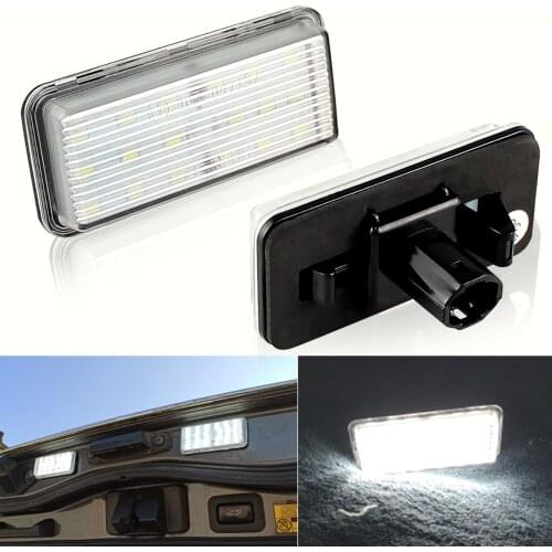 2Pcs No Error Canbus Car LED Number License Plate Light for Toyota Land Cruiser 100 200 Prado 120 Reiz 4D Mark X Accessories