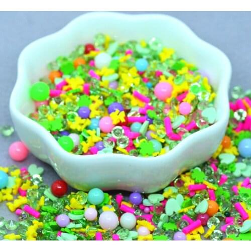 20 Gram Green Shamrock Party Color Deco Sprinkles Polymer Clay Mixed Scrapbook Confetti Card Making Supplies-Not Edible