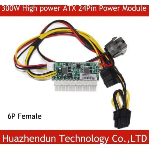 6Pin Female input DC 12V 300W High Power PSU Pico Power Supply Module 24Pin Mini size for PC computer network server
