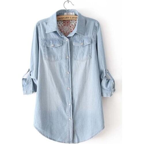 ANPOETCHY Womens Denim Shirts