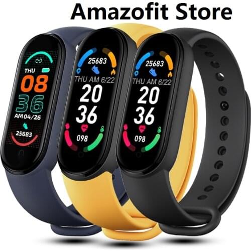 Global Version Miband6 M6 Sport Smart band In Stock Bluetooth 4.0 Heart Rate Monitor Smart Band For Android 11 IOS
