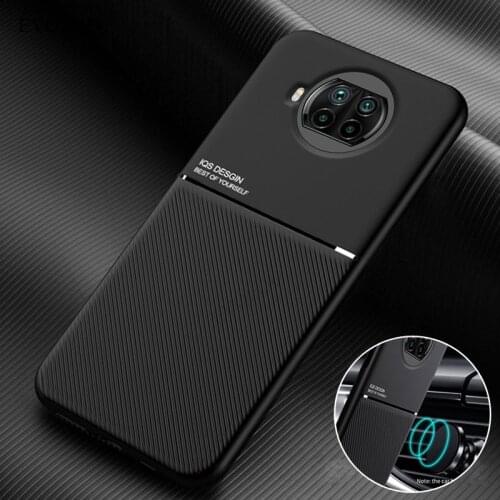 For Xiaomi Redmi Note 9 Pro 5G Case Soft Silicone Matte Brushed Built-in Magnetic Phone Cases for Xiaomi Mi 10t Pro Poco M3 X3