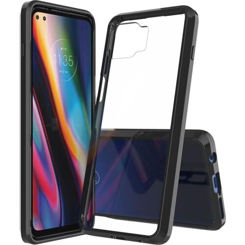 Hybrid Phone Cover Air Cushion Fitted Case Flexible TPU With Crystal Clear Panel Shockproof Shell For Motorola Moto G 5G Plus