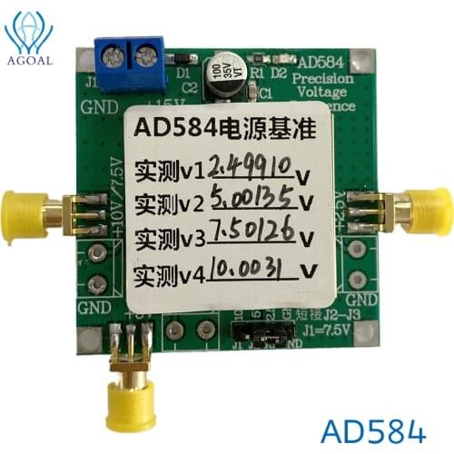 AD584 Voltage Reference Source 2.5V/5V/7.5V/10V High Precision for Voltmeter calibration, ADC reference, DAC