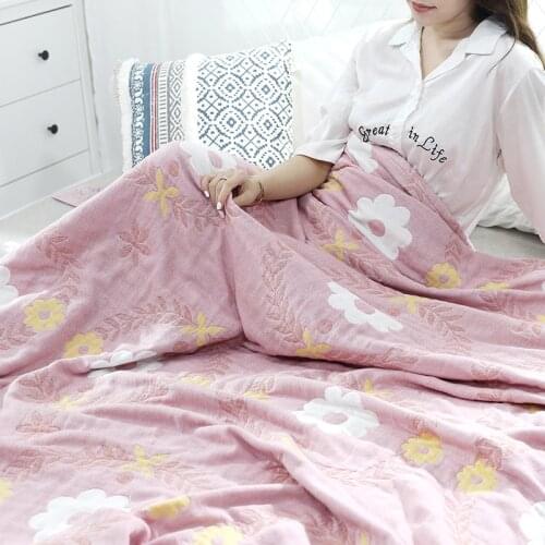 Summer Quilt Modern Style Muslin Gauze Double Throw Blankets Bedspreads On The Bedding Decorative Sofa Covers 150*200cm