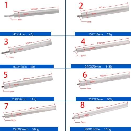 Magnesium anode rod for electric water heater magnesium rod anode rod replacement water heater parts 40/50/60/80L antiscale