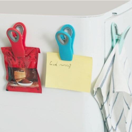 Magnetic Sealing Clip Reusable Food Bag Storage Clips Practical Snack Sealed Clip Creative Fridge Organizer for Kitchen Home