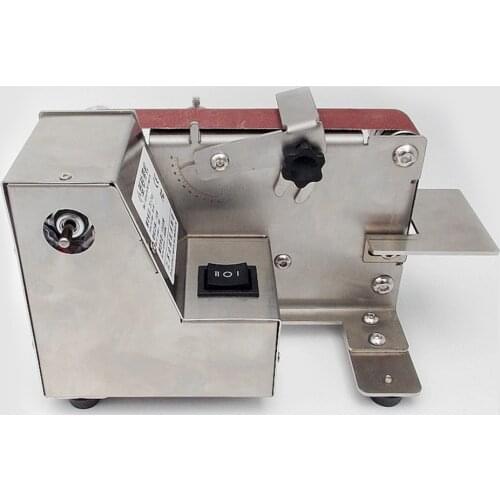 180W Mini Sanding Machine Belt Sander 7 Gear Speed Adjustable Electric Polishing Machine Metal Wood Cutters Grinding Machine