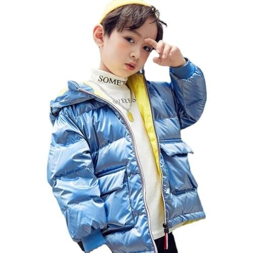 Fashion Shiny Winter Child Down Coat Windproof Baby Boys Girls Down Jackets Warm Children Outfits Kids Clothes For kids