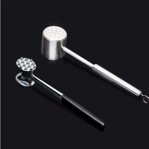 Meat Hammer 304 Stainless Steel Hammer Knock Beef Steak Tool Hammer Home Pork Chop and Meat Knock Tender Meat