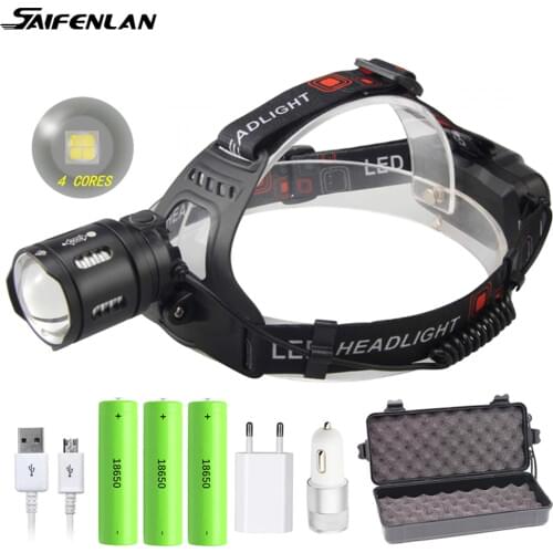 150000LM USB Headlight XHP50 XHP70 LED Headlamp Head Lamp 18650 Head Flashlight Torch Lantern For Outdoor Camping Fishing