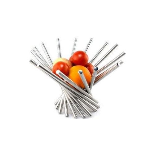 Stainless steel Da Vinci fruit basket Modern fashion creative rotating fruit basket personalized sanding Da Vinci fruit bowl