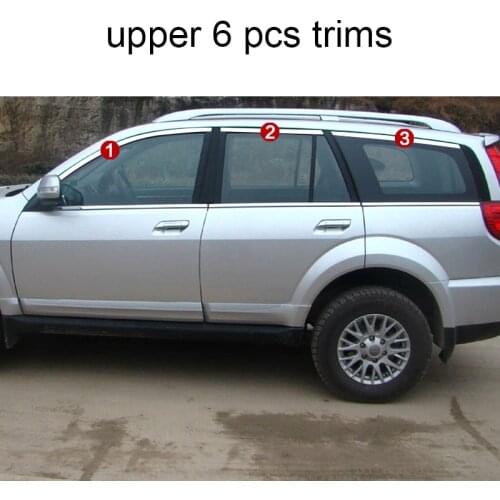 Stainless steel car window trims for great wall Haval h3 h5 2012 2013 2014 2015 2016 2017 2018 2011 2010