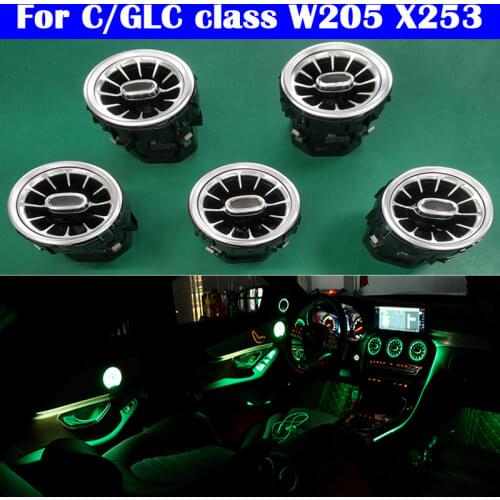 Car Advanced LED Atmosphere Lamp Strips For Mercedes-Benz C/GLC class W205 X253 MB Interior Neon Ambient Light 3/12/64 Colors