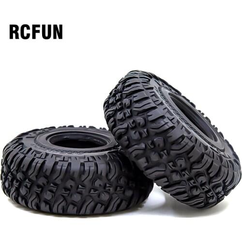 RC 120MM 1.9" Rubber Rocks Tyres / Wheel Tires for 1:10 RC Rock Crawler Axial SCX10 Canyon Trail 105Rims TRX4 TRX6 #8174