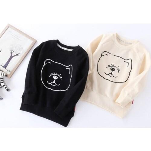 Boys Shirts Casual Cartoon Bear Print Long Sleeves Tops for Boys Autumn Cotton Back Letter Toddler Baby Shirt Children Tees 2019